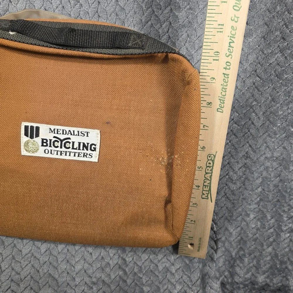 VTG Medalist Bicycling Outfitters Bicycle Handlebar Frame Bag Brown Canvas 11x10